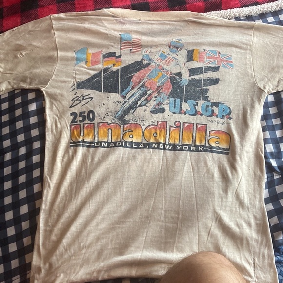 VTG 70s/80s Motocross Unadilla Distressed Shirt - Picture 3 of 11